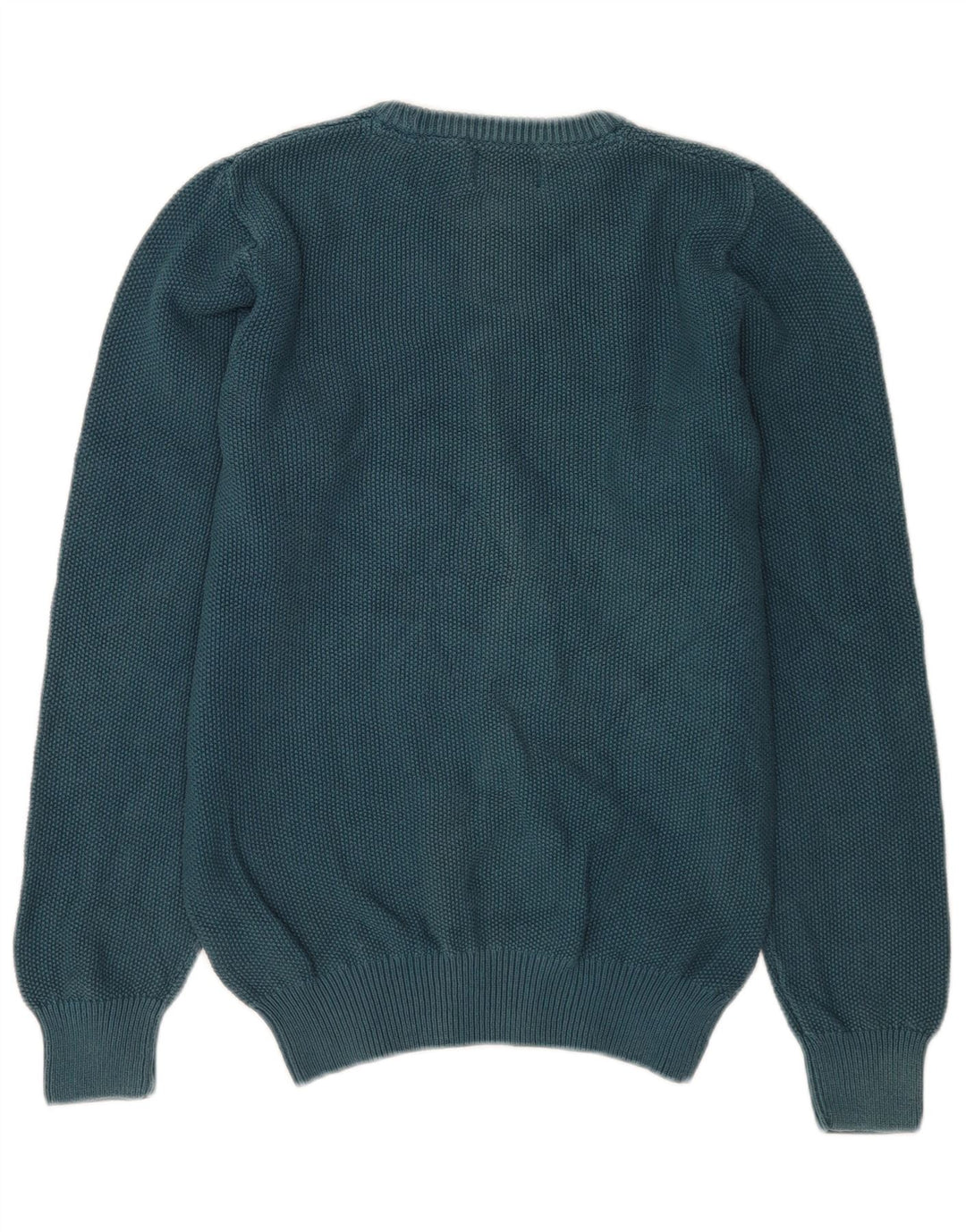 Suéter masculino Marks & Spencer de ajuste regular com gola redonda e algodão azul pequeno
