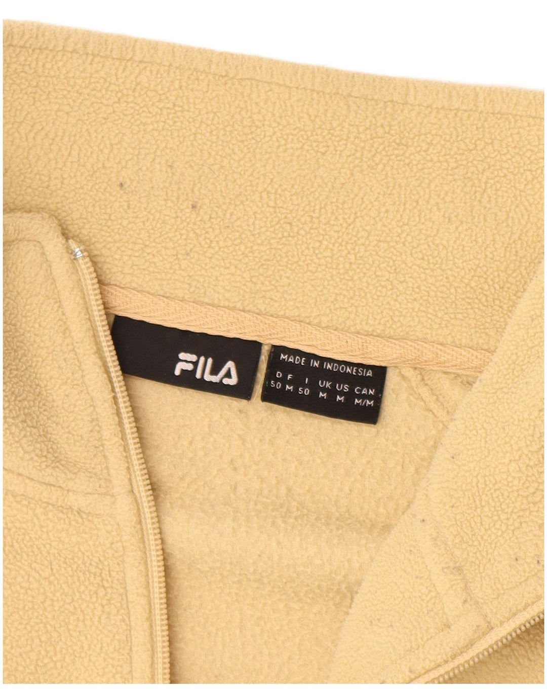 Jaqueta masculina Fila Fleece UK 38 poliéster amarelo médio