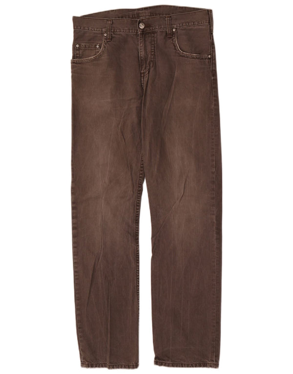 Carhartt Masculino Straight Jeans W30 L32 Cinza Algodão