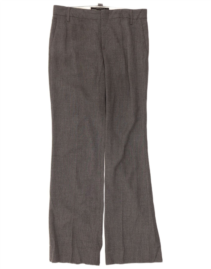 Zara Calça feminina Bootcut Chino EU 38 Pequeno W28 L32 Cinza
