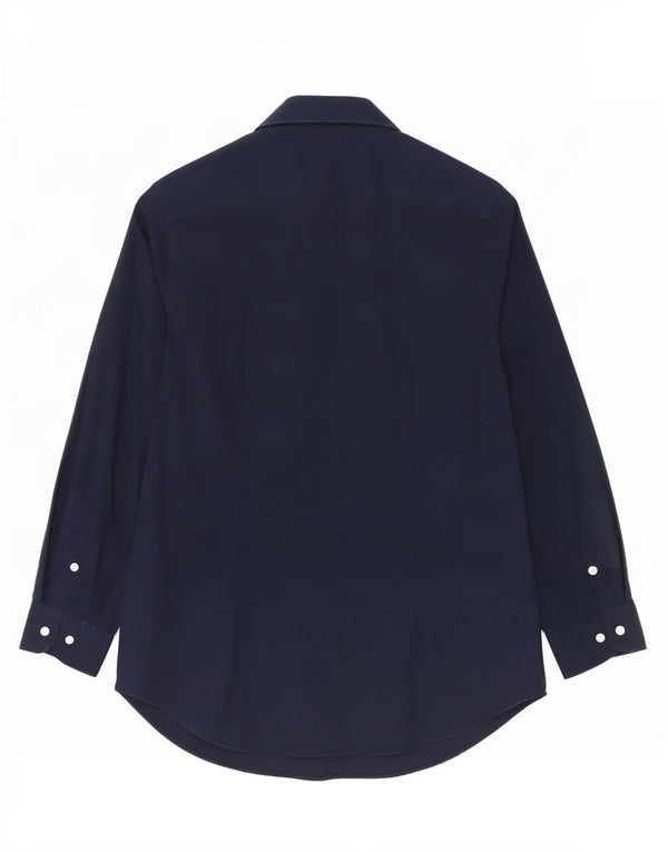 Camisa feminina Ralph Lauren Reino Unido 14 algodão azul marinho médio