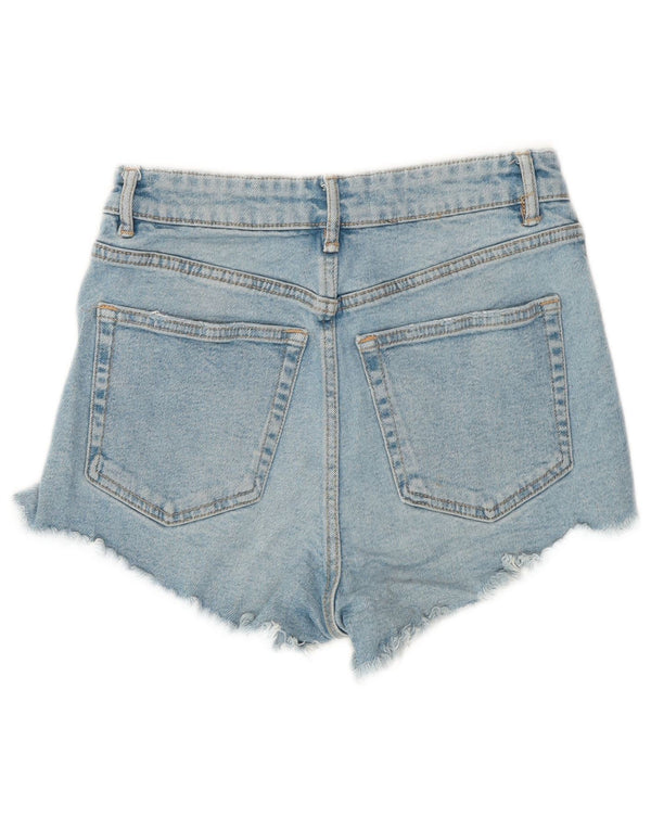 Shorts jeans feminino Zara EU 34 2XS W24 azul algodão
