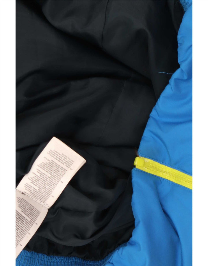 Jaqueta acolchoada masculina Adidas UK 42 XL azul colorblock poliéster