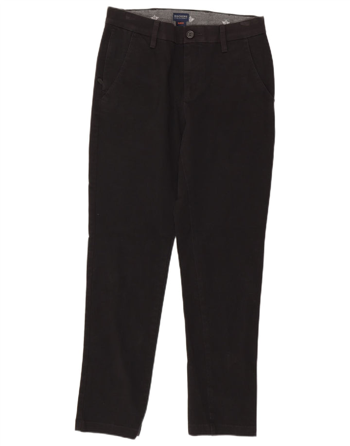 DOCKERS Calça masculina slim fit Chino W29 L29 algodão preto