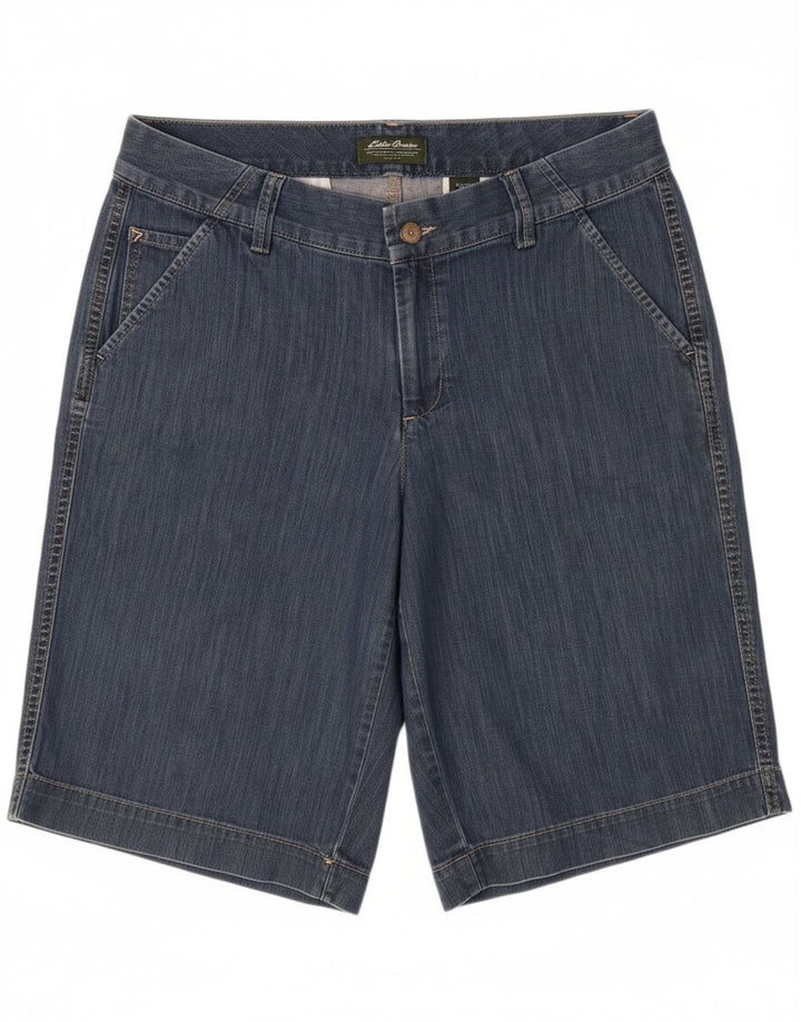 EDDIE BAUER Shorts jeans feminino US 10 grande W32 algodão azul