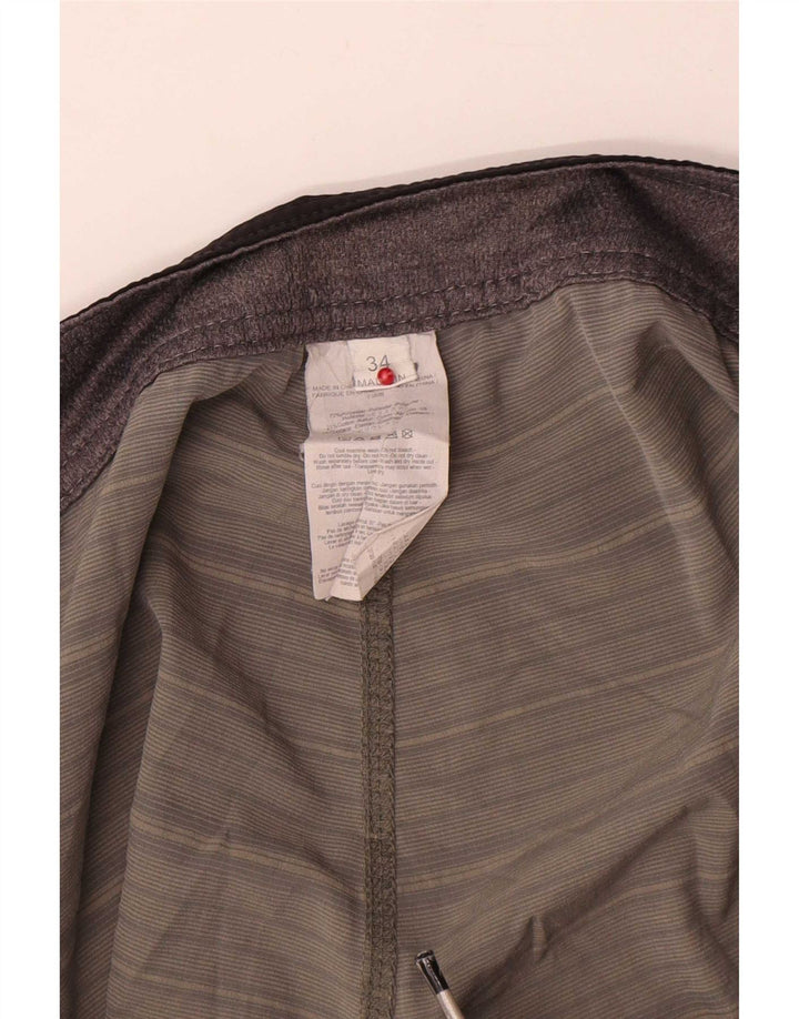 Rip Curl Shorts de banho masculino grande poliéster listrado cinza