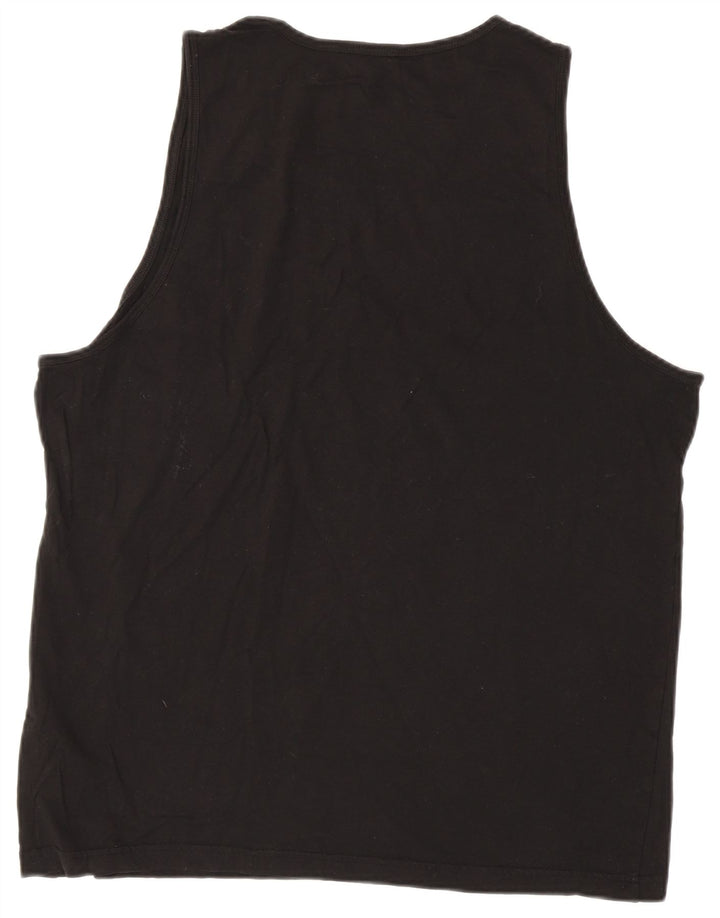 Puma masculino gráfico colete top 2XL algodão preto