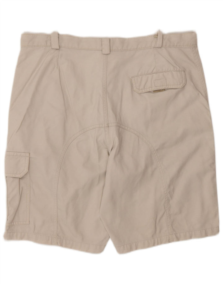 Adidas Mens Cargo Shorts Médio W32 Algodão Bege