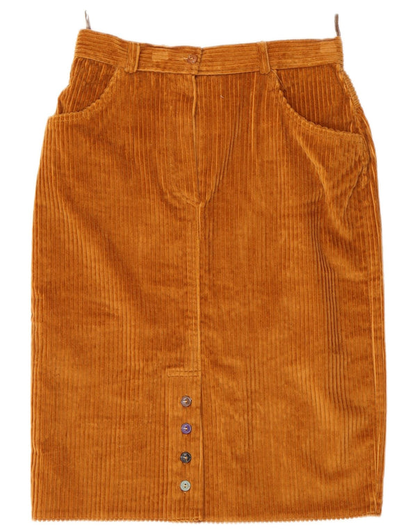 Saia feminina vintage de veludo IT 42 médio W28 bege