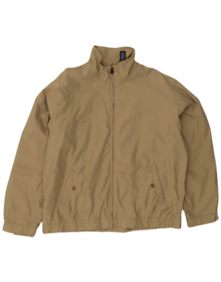 Jaqueta bomber masculina Chaps UK 42 XL poliéster bege