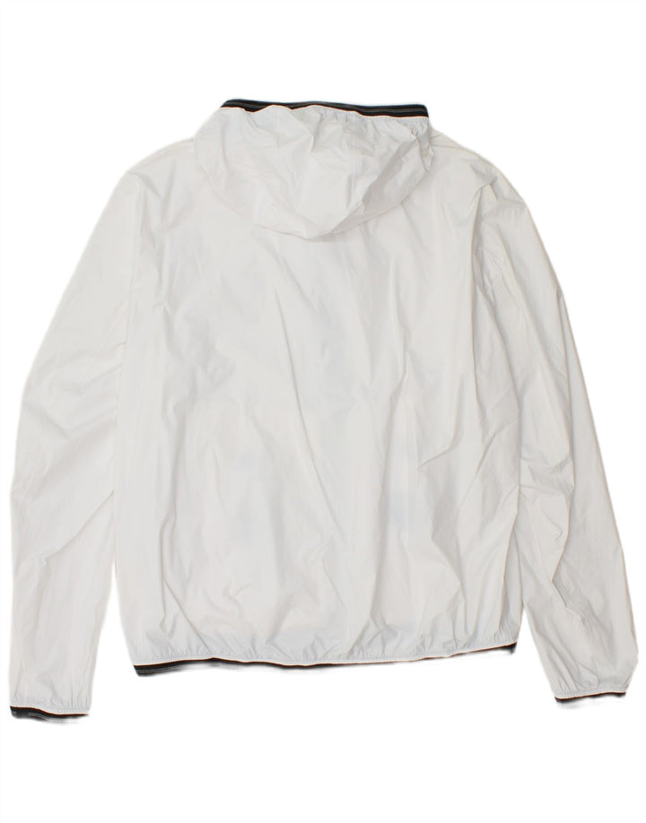 Jaqueta de chuva feminina com capuz BLAUER UK 20 2XL poliamida branca