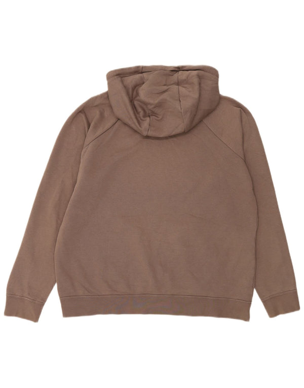 Nike Mens Hoodie Jumper Grande Algodão Marrom