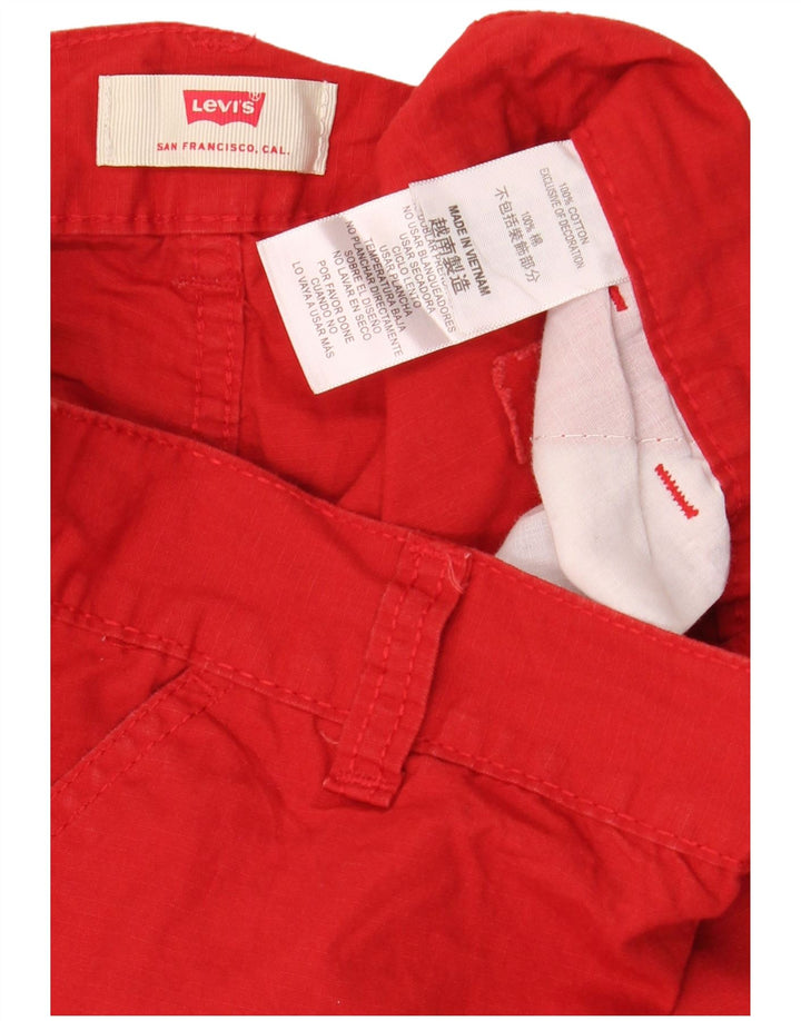 Shorts cargo masculino Levi's W30 médio algodão vermelho