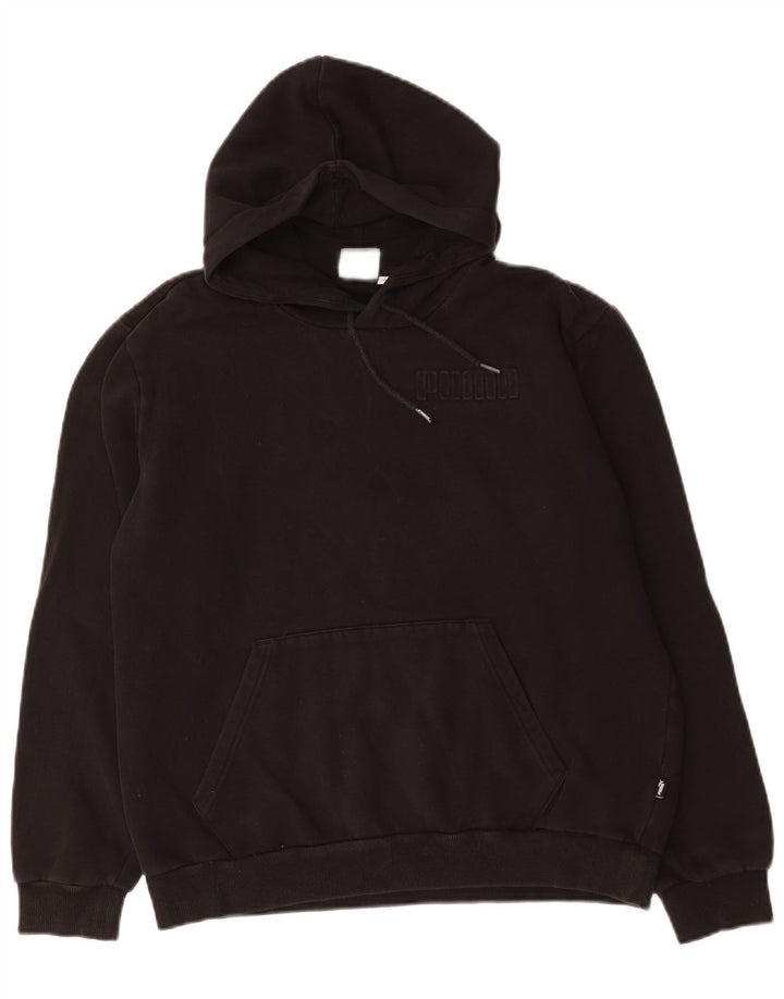 Puma Mens Hoodie Jumper Médio Algodão Preto