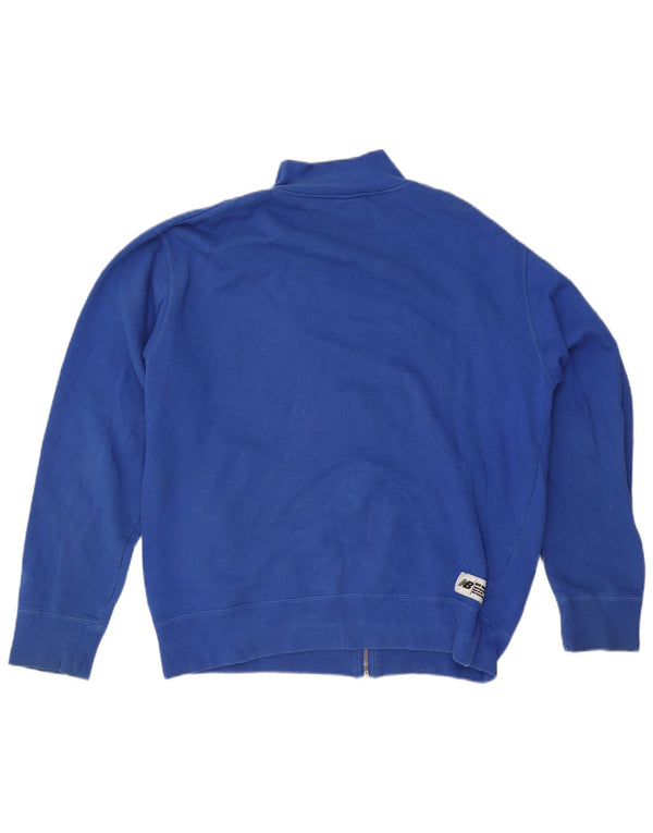 Jaqueta New Balance Mens Treino Top Algodão Azul Médio
