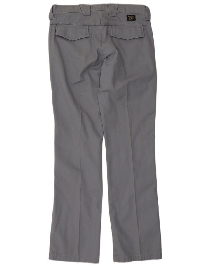 Lee Mens Sharp Fit Straight Chino Calças W34 L34 Algodão Cinza