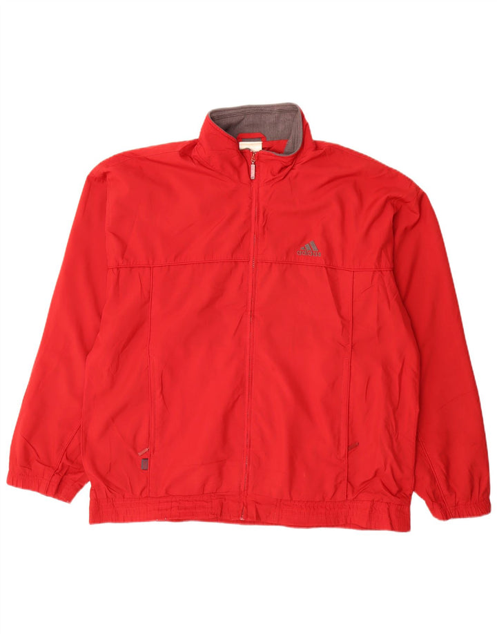 Adidas Mens Tracksuit Top Jacket XL Vermelho Poliéster