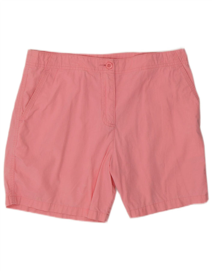 Shorts casuais femininos Marks & Spencer Reino Unido 12 médio W32 algodão rosa