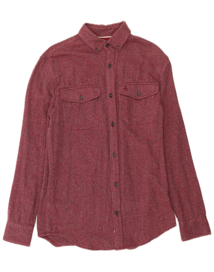 Camisa masculina de flanela PENGUIN XS algodão marrom