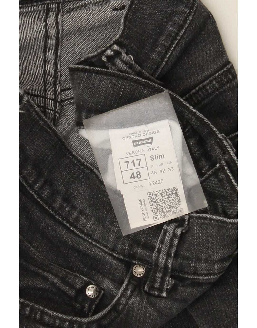 Carrera Masculino 717 Slim Jeans W33 L31 Cinza Algodão