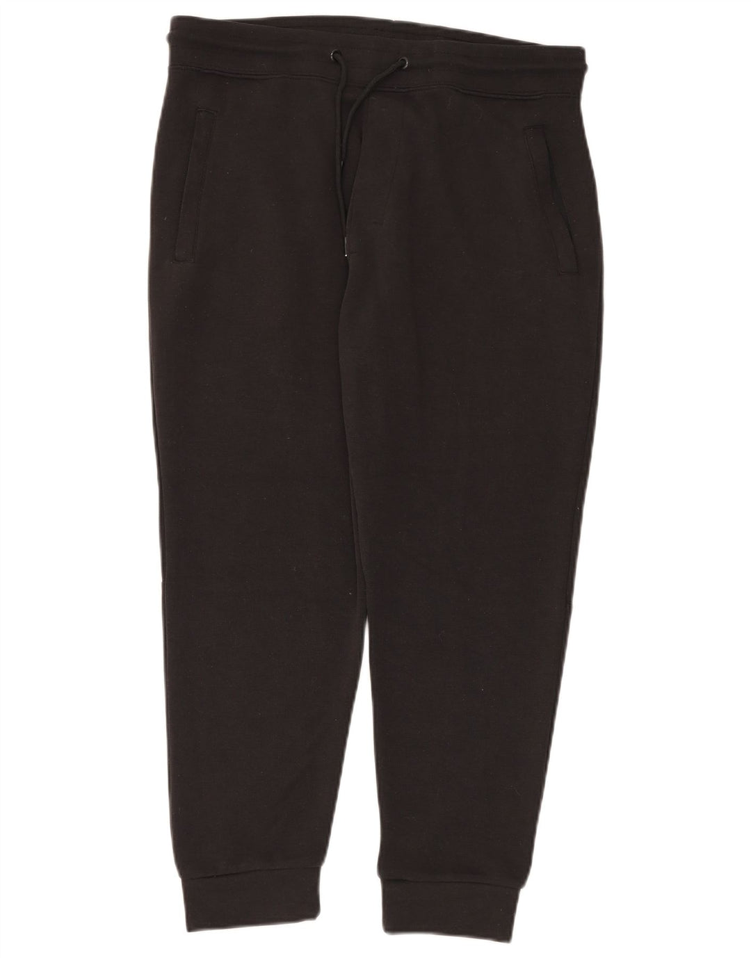 Calça de treino feminina ZARA Joggers UK 14 grande poliéster preto