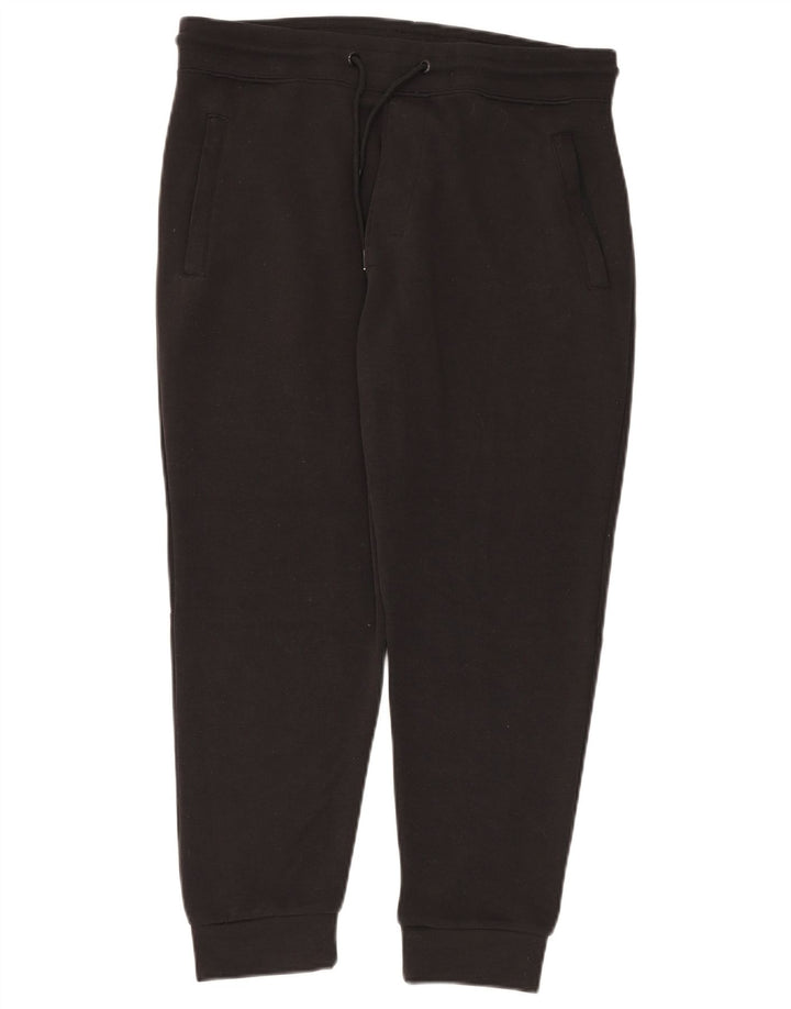 Calça de treino feminina ZARA Joggers UK 14 grande poliéster preto