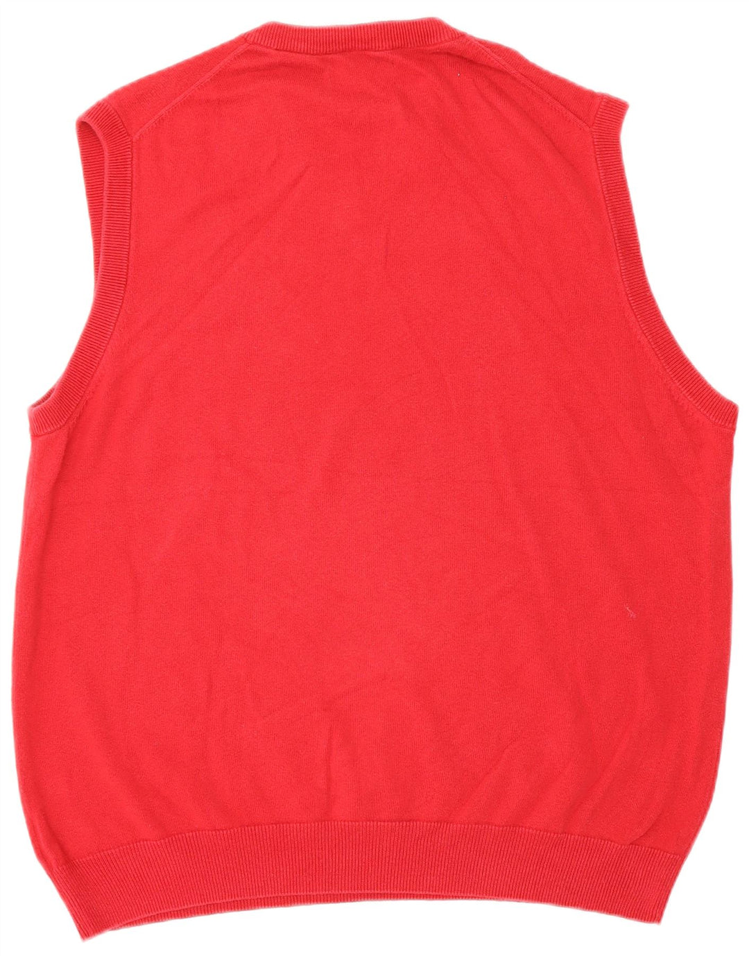Suéter masculino CHAPS com decote em V grande algodão vermelho