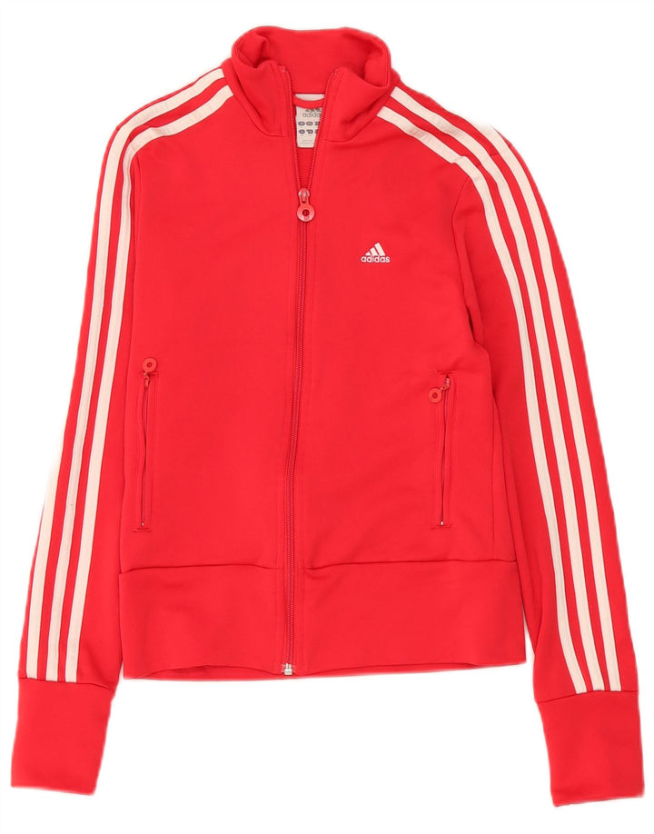 Adidas Womens Tracksuit Top Jacket UK 8 Pequeno Rosa
