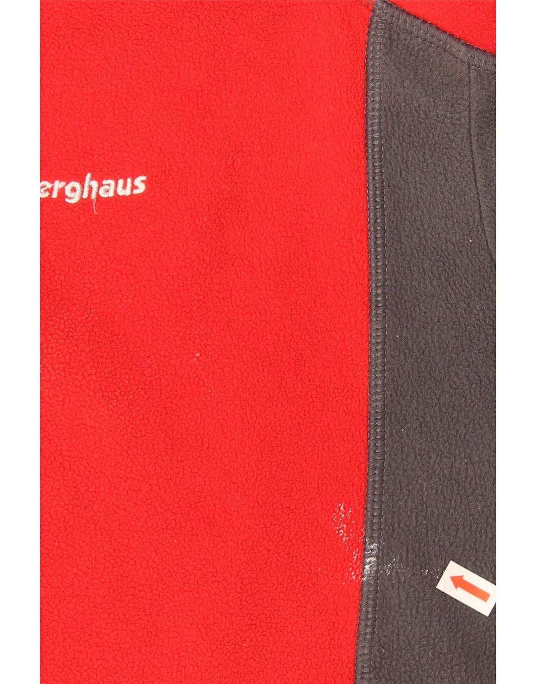 Berghaus Suéter masculino de lã com zíper e gola média em poliéster vermelho colorblock