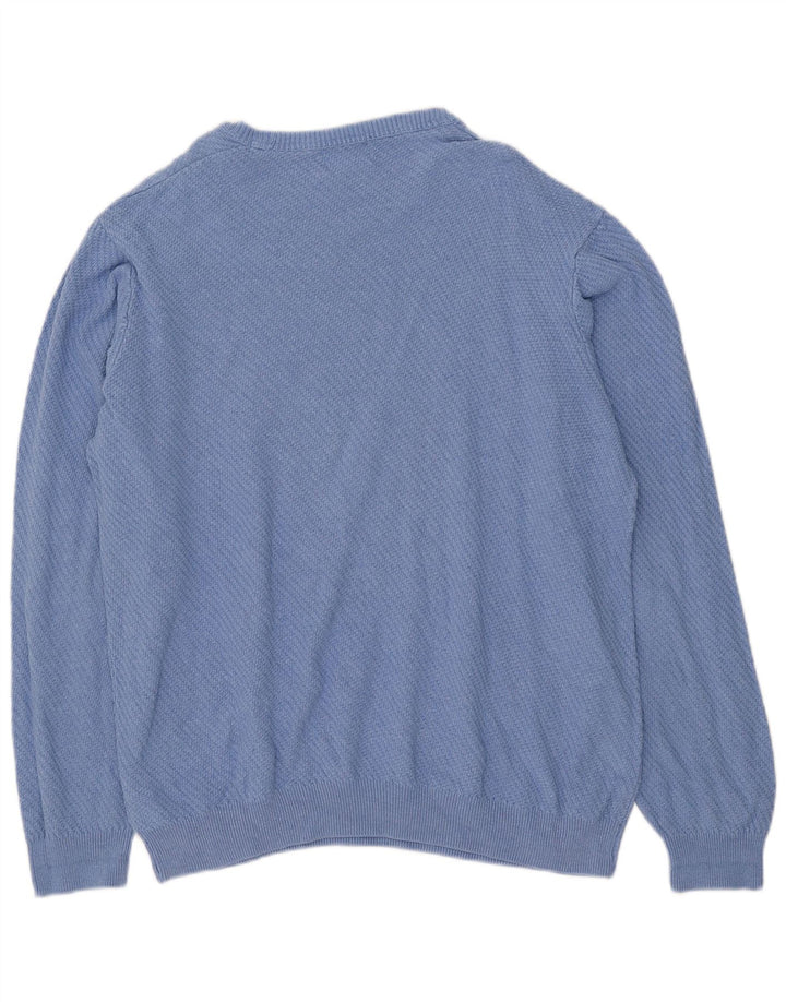 Suéter masculino Marks & Spencer com gola canoa XL algodão azul