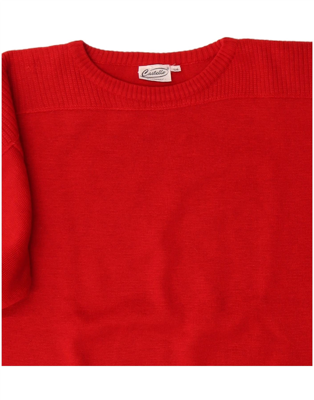 Suéter feminino Castello com gola redonda IT 54 2XL vermelho poliacrílico