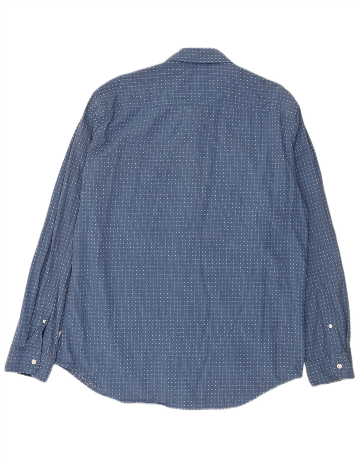 Camisa masculina Timberland Abstract Pattern Slim Fit XL azul algodão