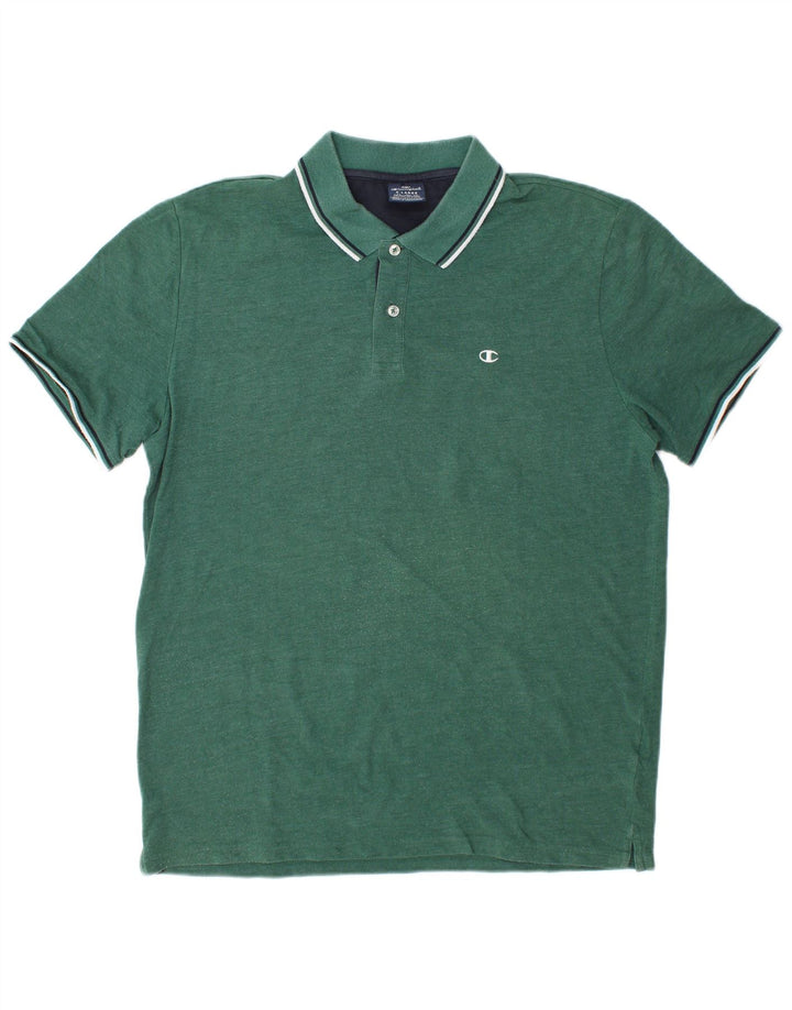 Camisa polo masculina Champion XL listrada verde