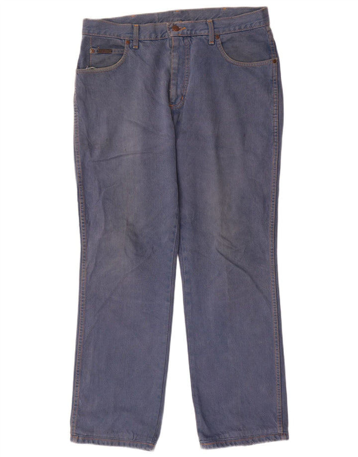 Wrangler Masculino Texas Straight Jeans W36 L31 Azul Algodão