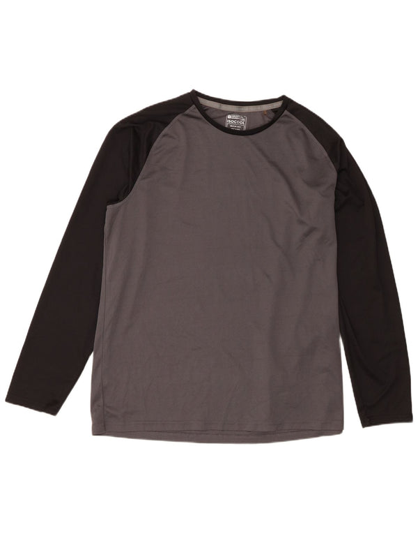 Mountain Warehouse Mens IsoCool Top Manga Longa XL Cinza Colourblock