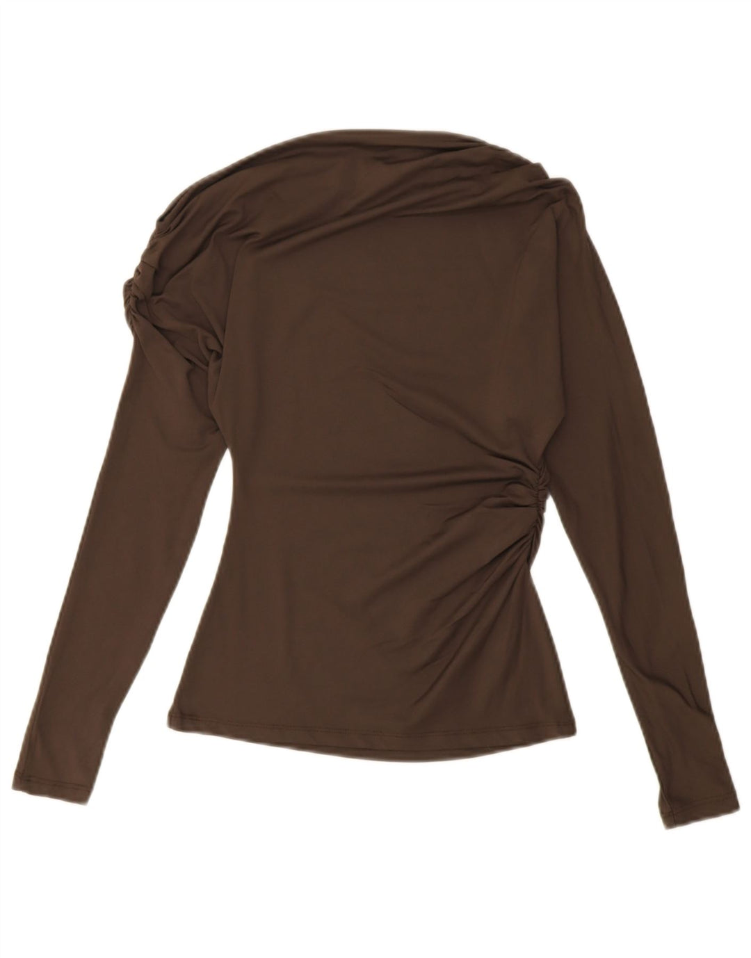 Zara Womens Off Ombro Top Reino Unido 8 Pequeno Marrom