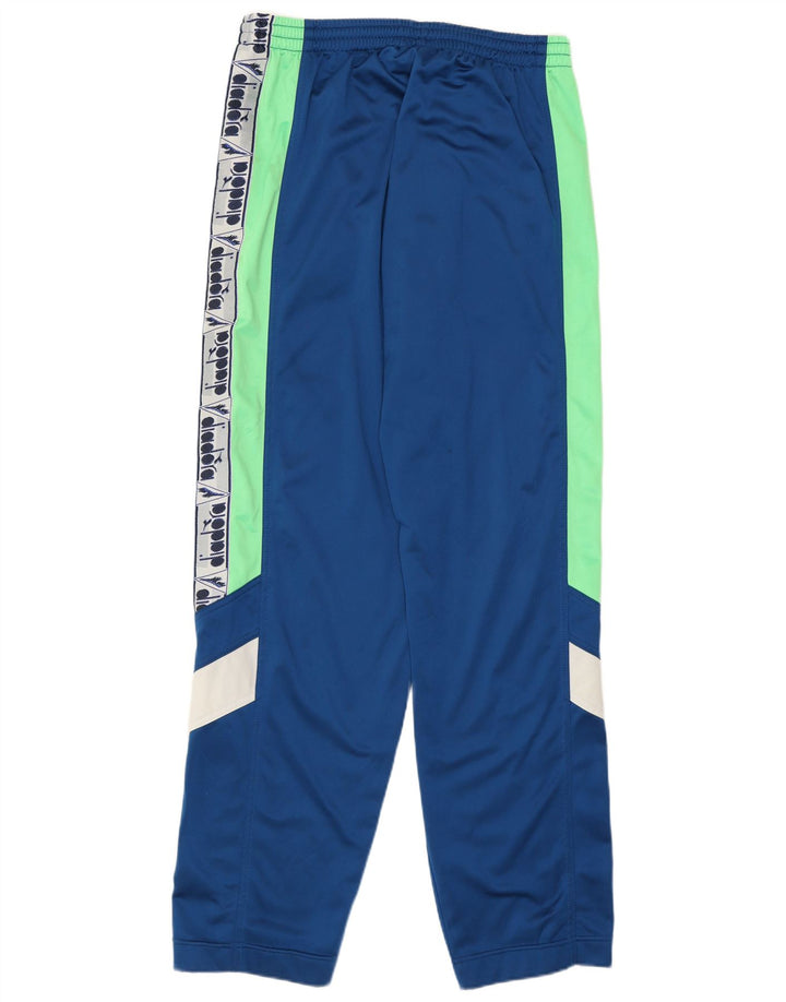 Diadora Mens Graphic Full Tracksuit UK 40 Medium Blue Colourblock Poliéster