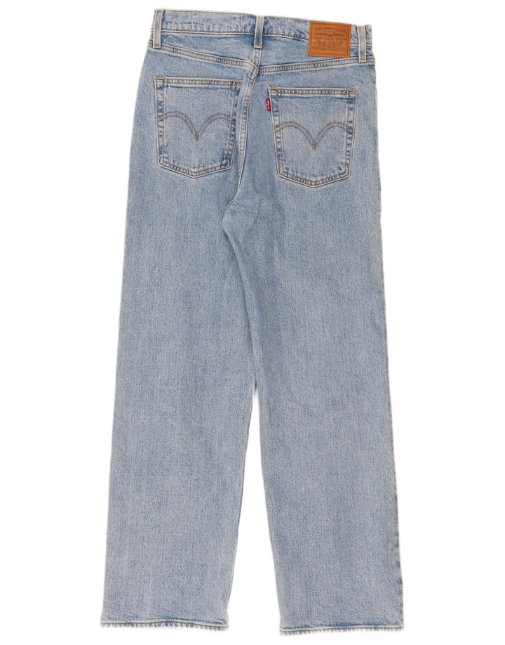 Jeans feminino Levi's Ribcage Straight W28 L27 Azul Algodão