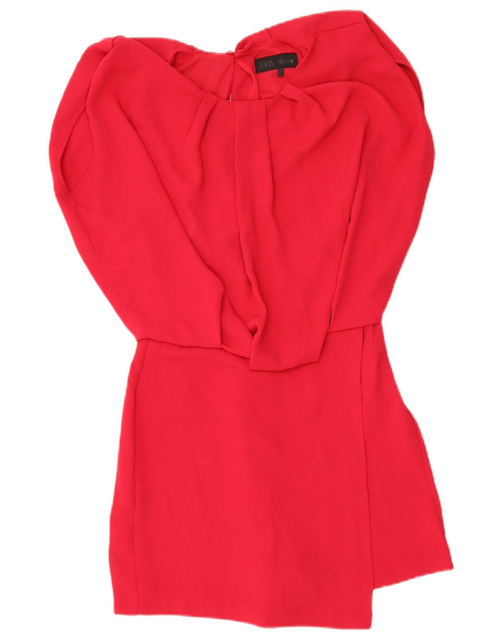 Macacão feminino Zara UK 10 pequeno poliéster rosa