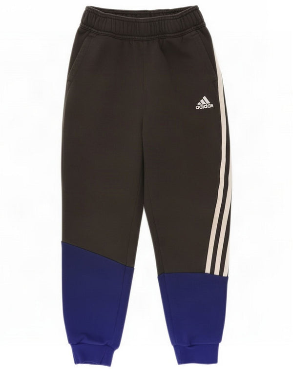 Adidas Meninos Calças de treino Joggers 9-10 anos Cinza Colourblock Algodão