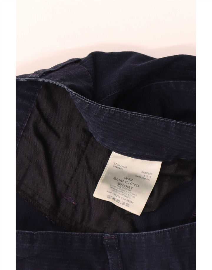 Lee Mens Chino Shorts W32 Médio Algodão Azul Marinho