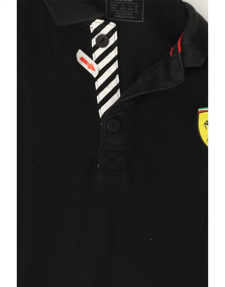Camisa polo Puma Ferrari masculina média preta algodão