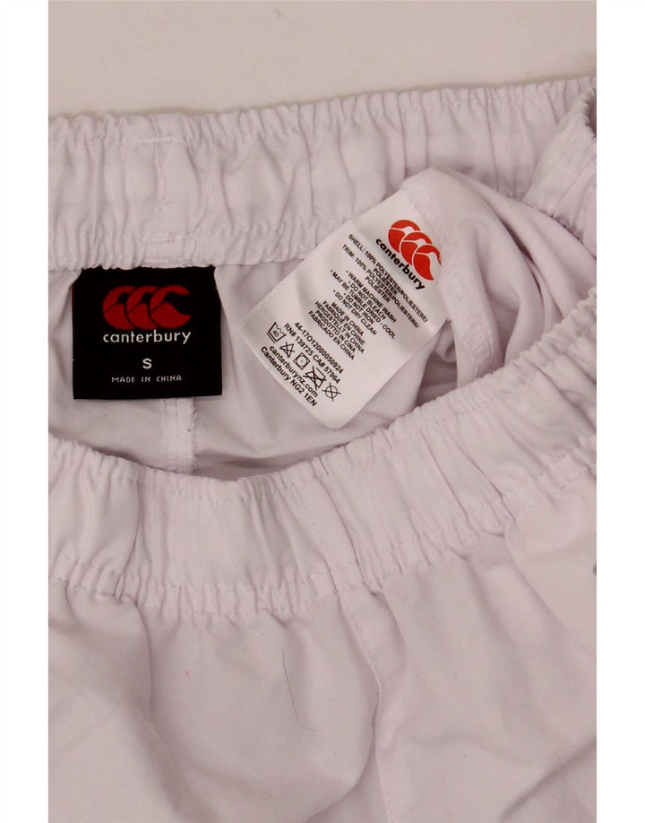 Canterbury Mens Sport Shorts Pequeno Poliéster Branco
