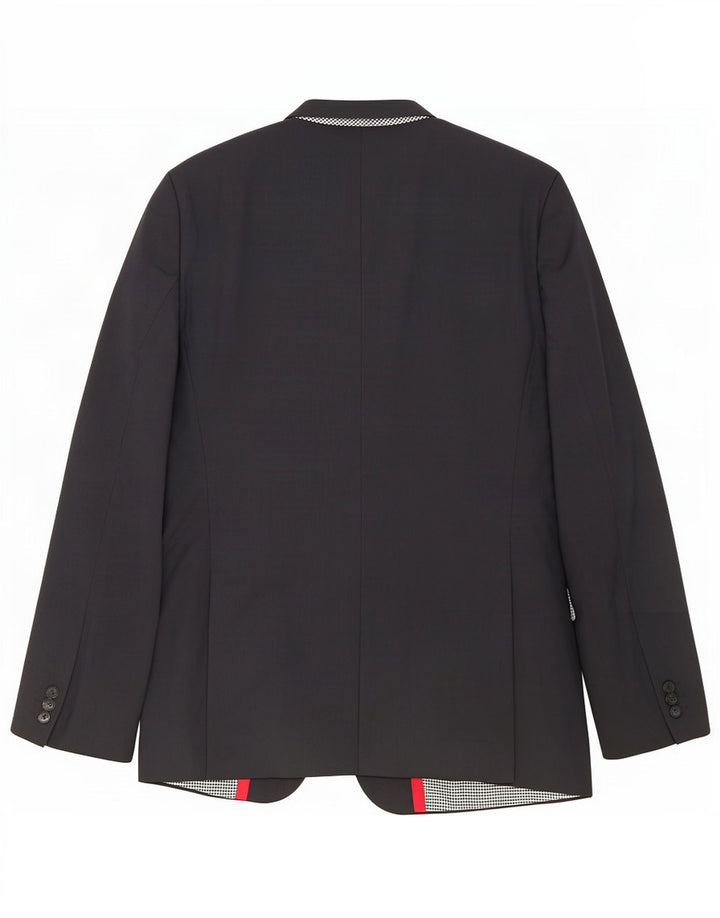 Jaqueta blazer masculina Zara com 2 botões UK 38 poliéster cinza médio
