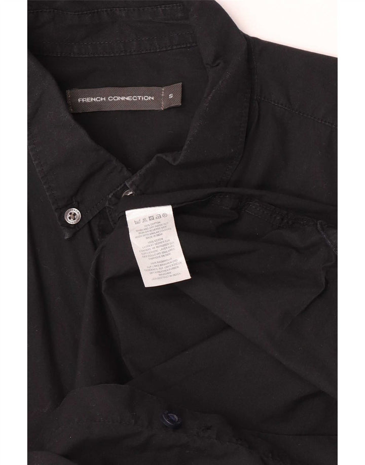 Camisa masculina French Connection pequena de algodão preto
