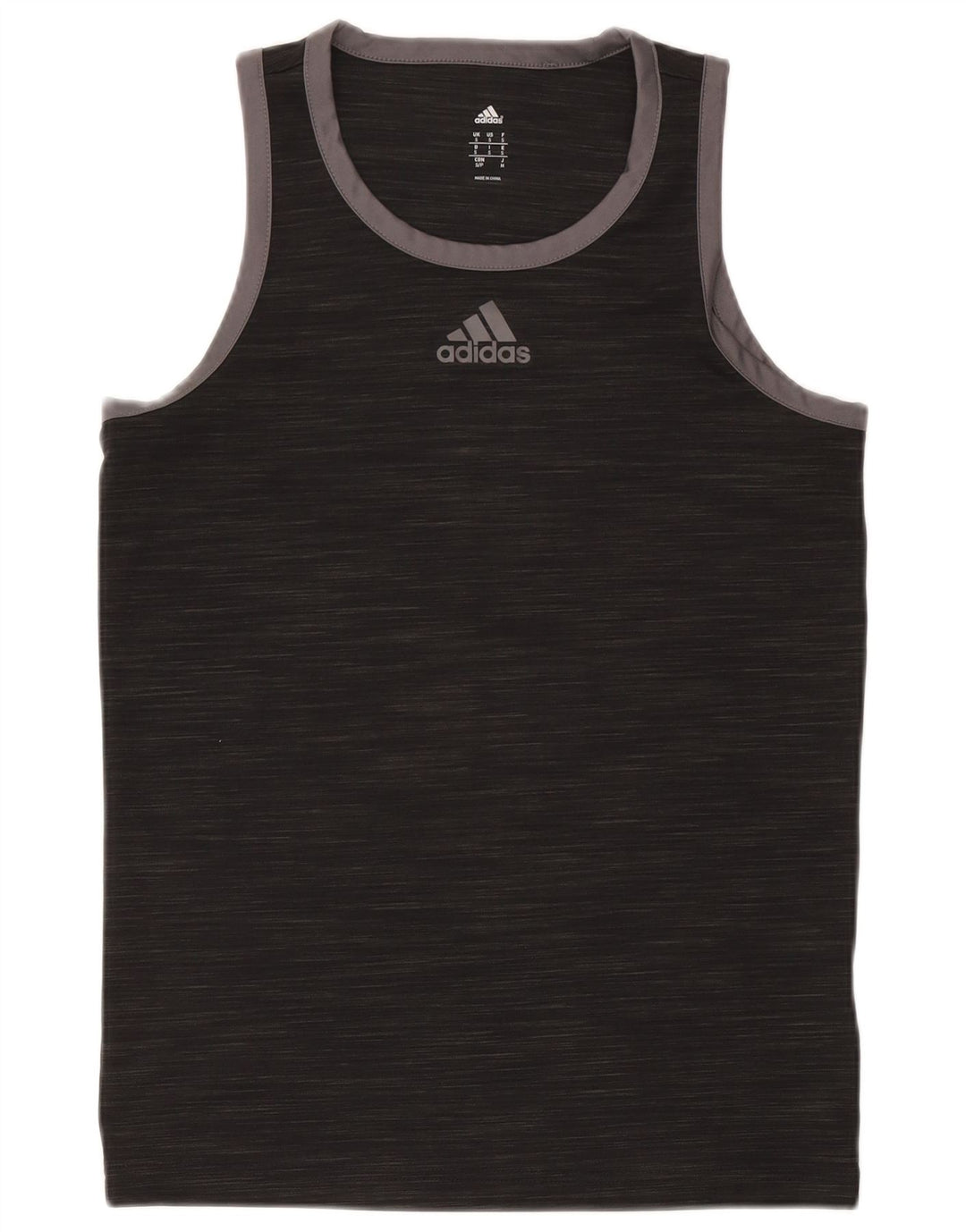 Adidas Mens Colete Top Pequeno Poliéster Salpicado Preto
