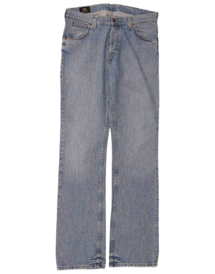Lee Mens Straight Jeans W33 L36 Azul Algodão