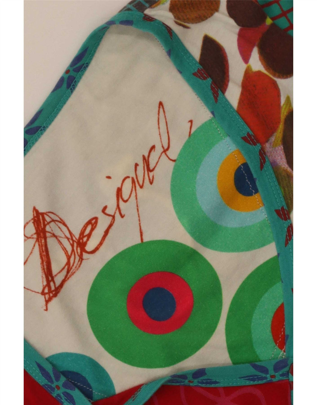 Top túnica feminina Desigual UK 12 médio floral multicolorido