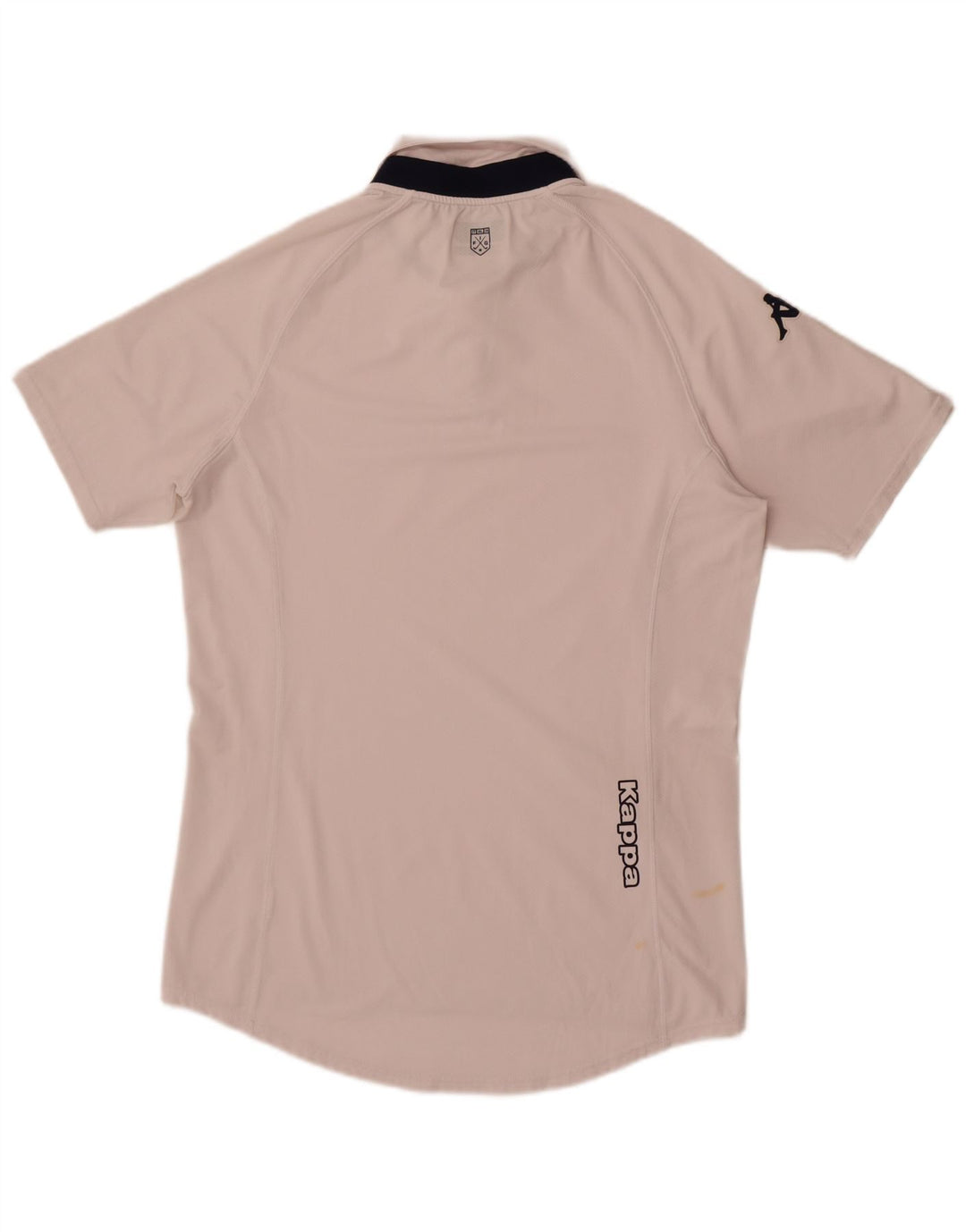 Camisa polo masculina Kappa gráfica grande branca