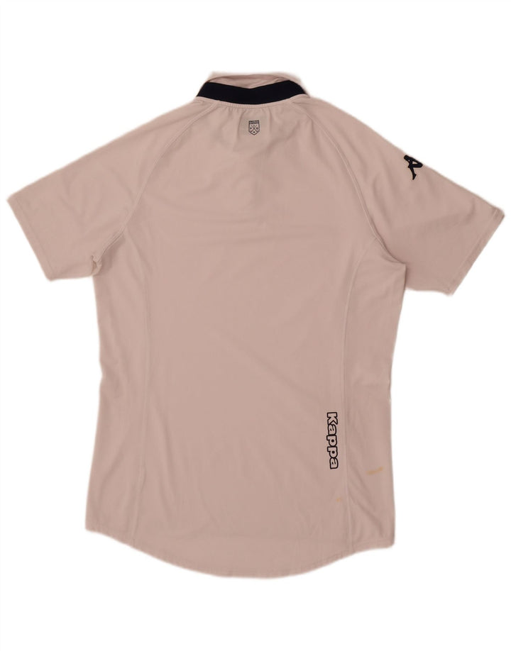 Camisa polo masculina Kappa gráfica grande branca